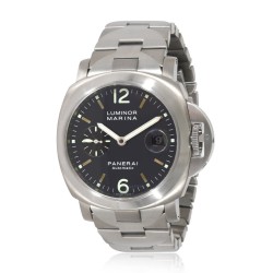 Pre-owned Panerai Luminor Automatic Grey Dial Men's Watch PAM00091