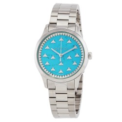 G-Timeless Turquoise Stone Dial With Bees Dial Ladies Watch YA1265044