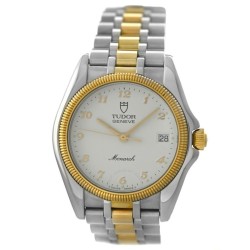 Pre-owned Tudor Monarch Quartz White Dial Men's Watch 15733