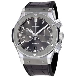 Pre-owned Hublot Classic Fusion Chronograph Grey Sunray Dial Men's Watch 521.NX.7071.LR