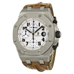 Pre-owned Audemars Piguet Royal Oak Offshore Chronograph Silver (Waffle Design) Dial Men's Watch 26170ST.OO.D091CR.01