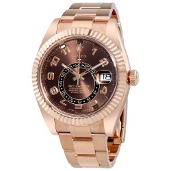 Sky Dweller Chocolate Dial 18K Everose Gold Oyster Bracelet Automatic Men's Watch 326935CHAO