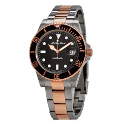 Mathy Vintage Automatic Black Dial Men's Two-tone Watch H9010ATRN