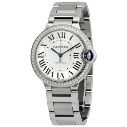Ballon Bleu 36 mm  Automatic Diamond Silver Dial Ladies Watch w4bb0024