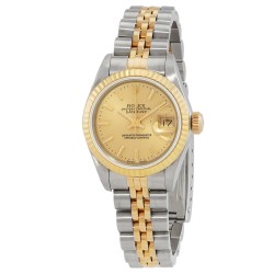 Pre-owned Pre-owned Pre-owned Rolex Datejust Champagne Dial Jubilee Bracelet 26mm Ladies Watch 69173CSJ