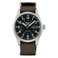 5 Sports Automatic Black Dial Unisex Watch SRPJ85