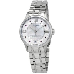 Chemin Des Tourelles White Mother of Pearl Rubies Dial Ladies Watch T099.207.11.113.00