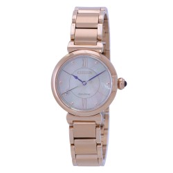 L Series Eco-Drive Mother of Pearl Dial Ladies Watch EM1073-85Y