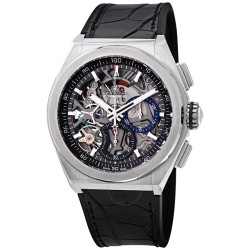 Defy El Primero 21 Chronograph Automatic Black Skeletal Dial Titanium Men's Watch 95.9000.9004/78.R582