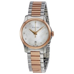 G-Timeless Diamond Mother of Pearl Dial Ladies Watch YA126544