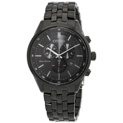 Eco-Drive Chronograph Black Dial Men's Watch AT2145-86E