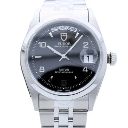 Pre-owned Tudor Date + Day Automatic Black Dial Men's Watch 76200