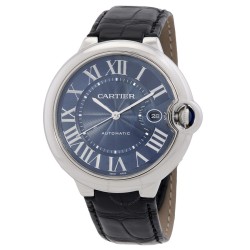 Pre-owned Pre-owned Cartier Ballon Bleu Automatic Blue Dial Men's Watch WSBB0025