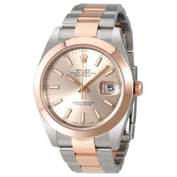 Datejust 41 Sundust Dial Steel and 18K Rose Gold Men's Watch 126301SNSO