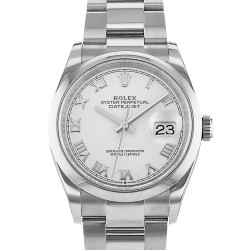 Pre-owned Rolex Datejust 36 Automatic Chronometer White Dial Men's Watch 126200 WRO