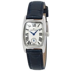 Boulton Silver-White Dial Blue Leather Ladies Watch H13321611
