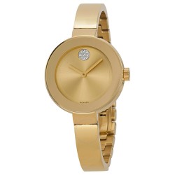 Bold Champagne Dial Yellow Gold PVD Ladies Watch 3600201