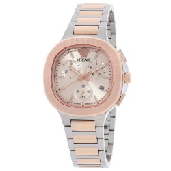 V-Chrono Square Chronograph Quartz Rose Gold Dial Watch VEVCA0524