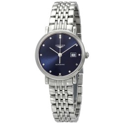 Elegant Automatic Diamond Blue Dial Ladies Watch L4.310.4.97.6