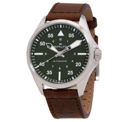 Khaki Aviation Pilot Automatic Green Dial Watch H76305560