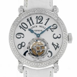 Round Tourbillon Hand Wind Diamond White Dial Men's Watch 7008 T D OG WHI