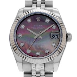 Pre-owned Rolex Datejust Automatic Chronometer Diamond Men's Watch 178274 BKMDJ