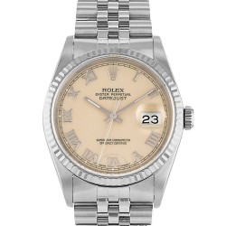 Pre-owned Rolex Datejust 36 Automatic Chronometer Silver Dial Men's Watch 16234 SSJ