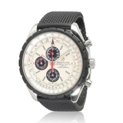 Pre-owned Breitling Chrono-Matic Perpetual Chronograph Automatic Chronometer Moon Phase Silver Dial Men's Watch A1936002/G683
