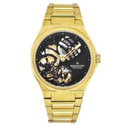 Revolution Hand Wind Black Dial Men's Watch MAN-RM-10-GM