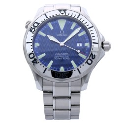 Pre-owned Omega Seamaster Quartz Chronometer Blue Dial Men's Watch 2265.8