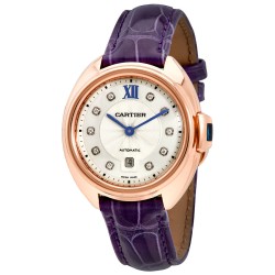 Cle 18kt Rose Gold Automatic Flinque Sunray Dial Ladies Watch WJCL0031