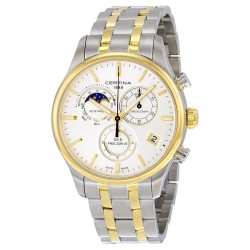 DS-8 Chrono Moonphase Silver Dial Two-tone Men's Watch C0334502203100