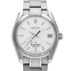 Pre-owned Grand Seiko Spring Drive Automatic White Dial Men's Watch SBGA125