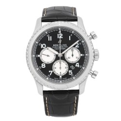 Pre-owned Breitling Navitimer 8 Chronograph Automatic Chronometer Black Dial Men's Watch AB0117131B1A1