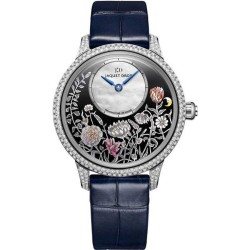 Petite Heure Automatic Diamond Black and White Mother of Pearl Dial Ladies Watch J005004201