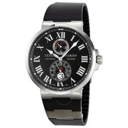 Pre-owned  Maxi Marine Chronometer Automatic Black Dial Men's Watch