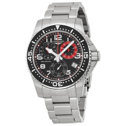Pre-owned Longines HydroConquest Chronograph Black Dial Men's Watch L36904536
