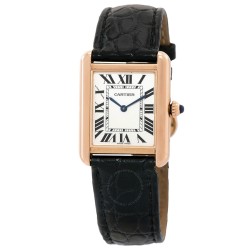 Pre-owned Pre-owned Cartier Tank Solo XL Automatic 18kt Pink old Men's Watch W5200026
