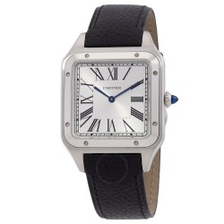Santos Dumont XL Model Hand Wind Silver Dial Men's Watch WSSA0044