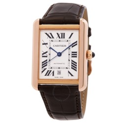 Pre-owned Pre-owned Cartier Tank Solo Automatic White Dial Men's Watch W5200026