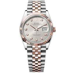 Datejust 36 Silver Fluted-Motif Diamond Automatic Men's Watch M126231-0039