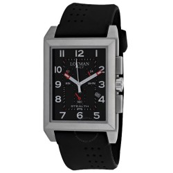 Stealth R Chronograph Black Dial Black Leather Men's Watch LO-242BK2BK