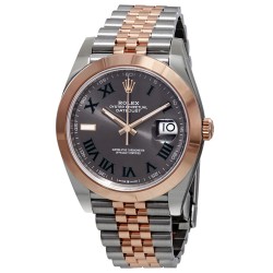 Datejust 41 Grey Dial Men's Steel and 18K Everose Gold Jubilee Watch 126301GYRJ
