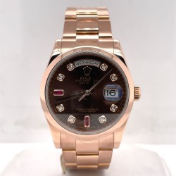 Pre-owned Rolex Day Date Automatic Diamond Men's Watch 118205 CHSRP