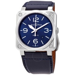 Aviation Automatic Blue Dial Men's Watch BR0392-BLU-ST/SCA