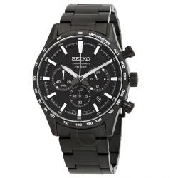 Chronograph Quartz Black Dial Men's Watch SSB415P1