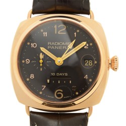 Pre-owned Panerai Radiomir GMT Brown Dial Men's Watch PAM00497
