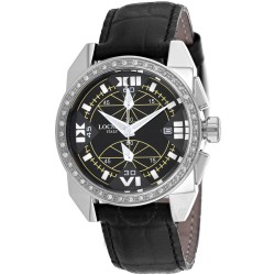 Cavallo Pazzo Diamond Black Dial Black Leather Men's Watch LO-161BKWHDBKLEAL
