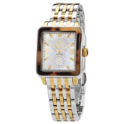 Bari Tortoise Diamond Mother of Pearl Dial Ladies Watch 9247B