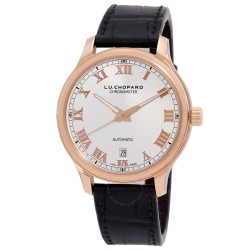 L.U.C 1937 Classic Silver Sunburst Dial 18kt Rose Gold Men's Watch 161937-5001